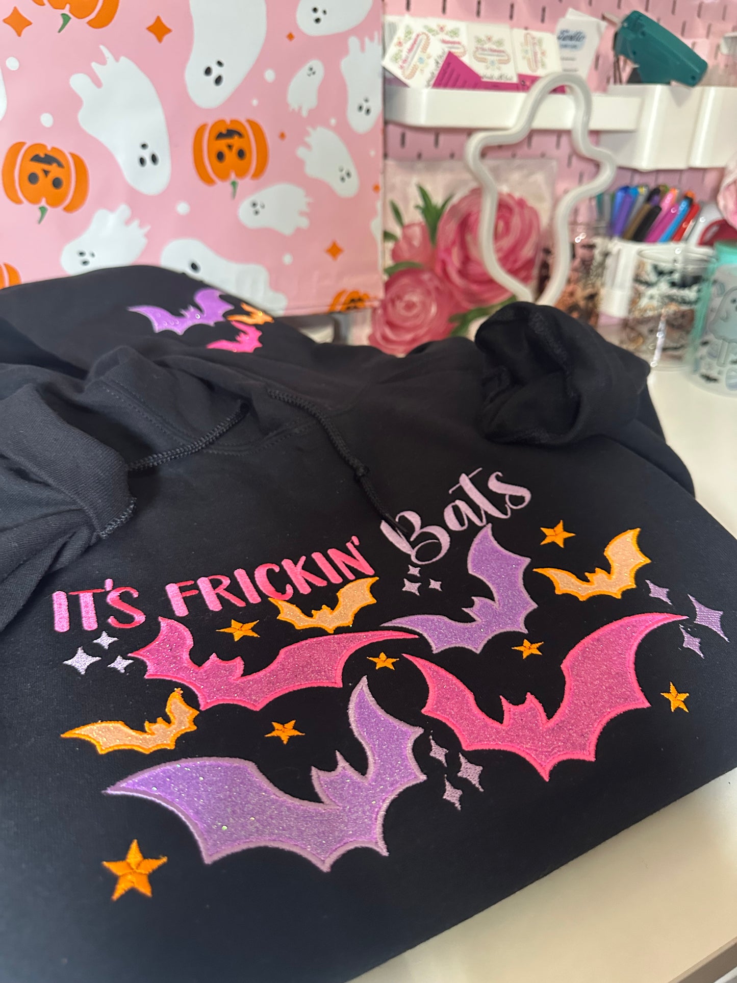 IT’S FRICKIN’ BATS EMBROIDERED HOODIE