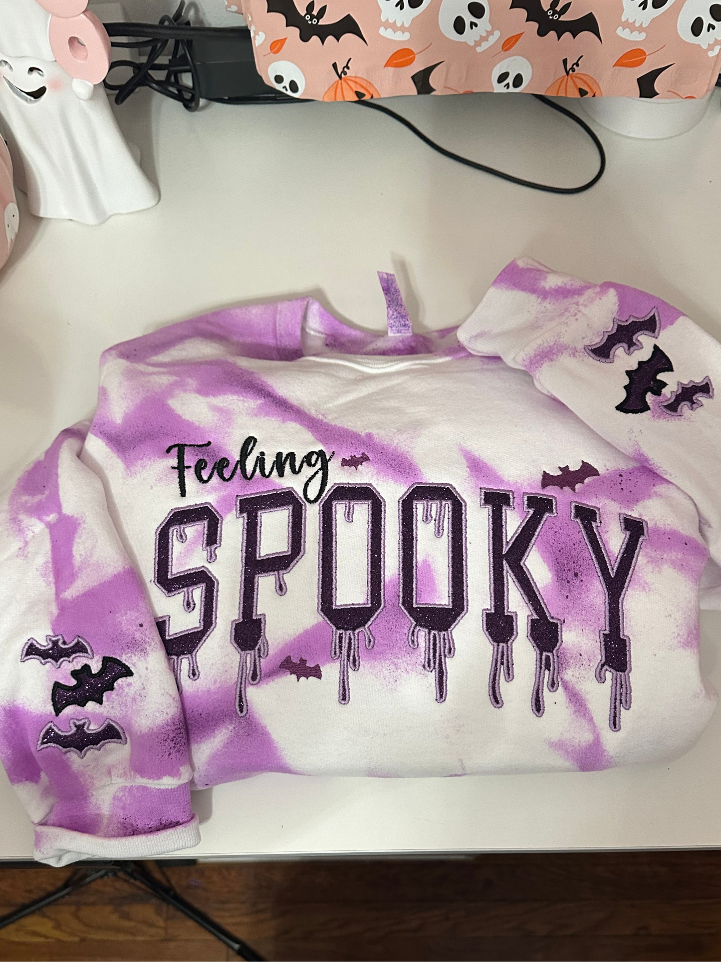 FEELING SPOOKY PURPLE TIE DYESWEATER & HOODIE