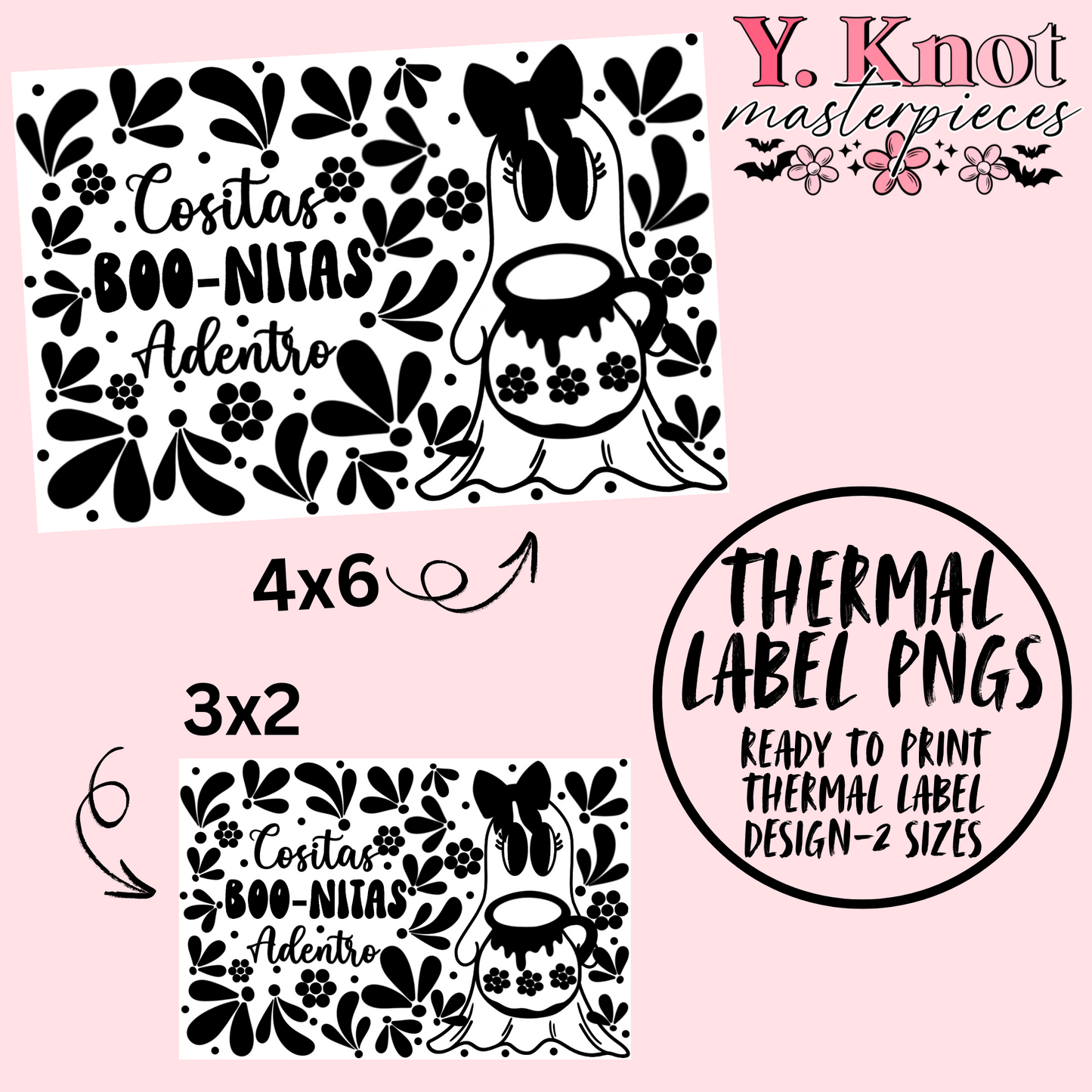 COSITAS BOONITAS GHOST THERMAL LABEL PNG BUNDLE