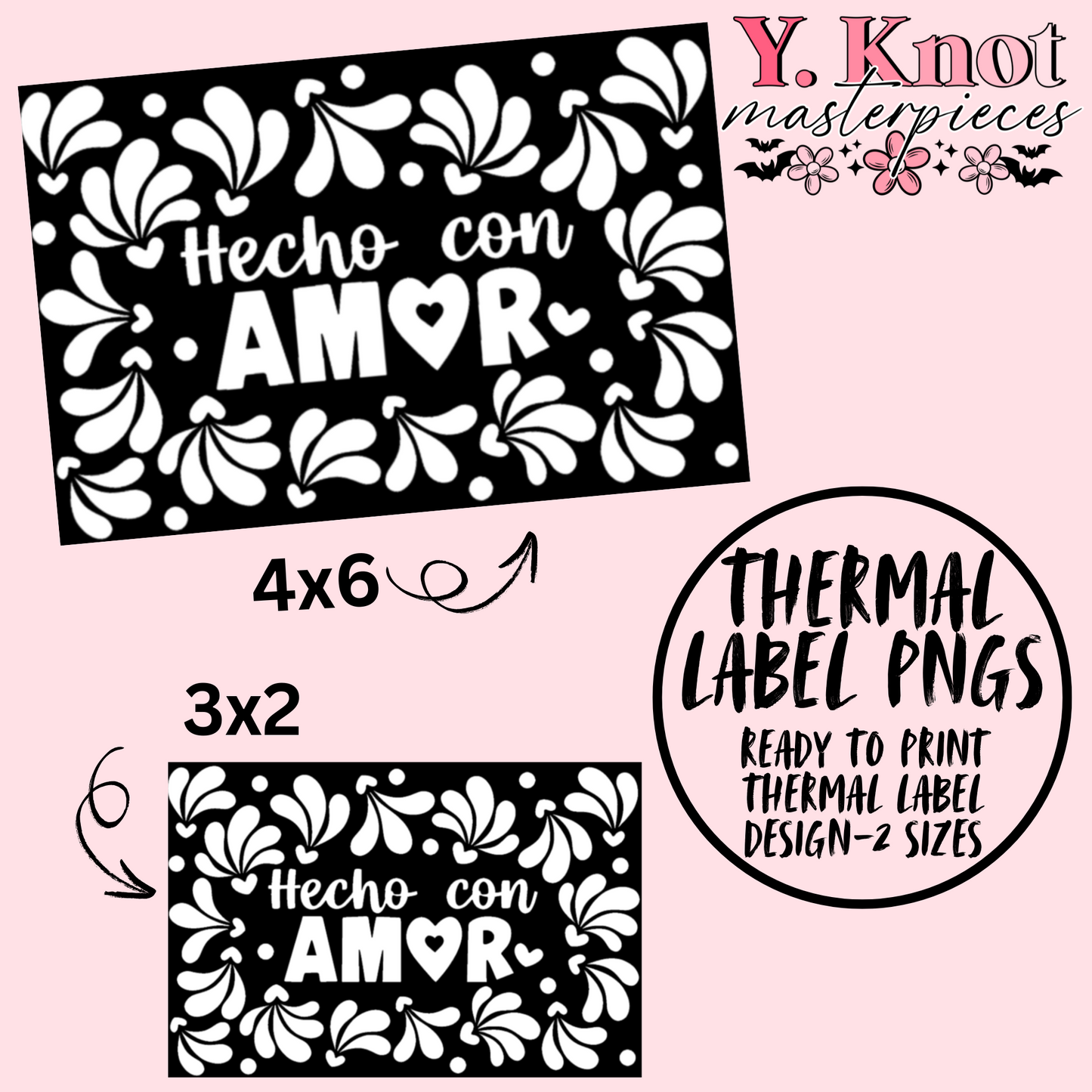 HECHO CON AMOR TALAVERA INVERTED THERMAL LABEL PNG BUNDLE