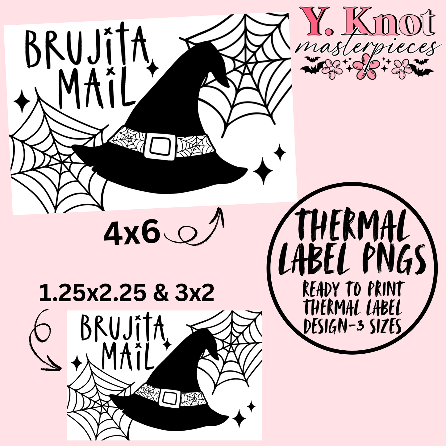 BRUJITA MAIL THERMAL LABEL PNG BUNDLE