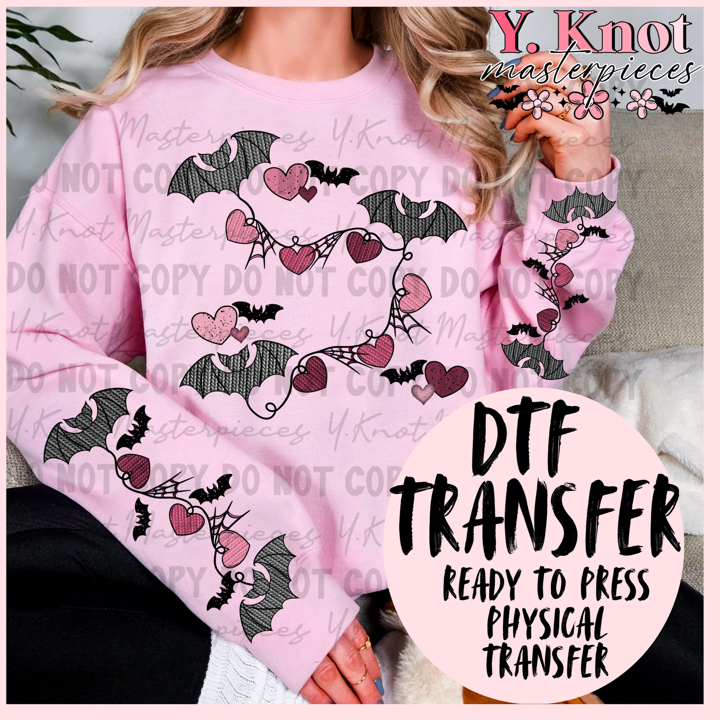CROCHET HEARTS DTF TRANSFER