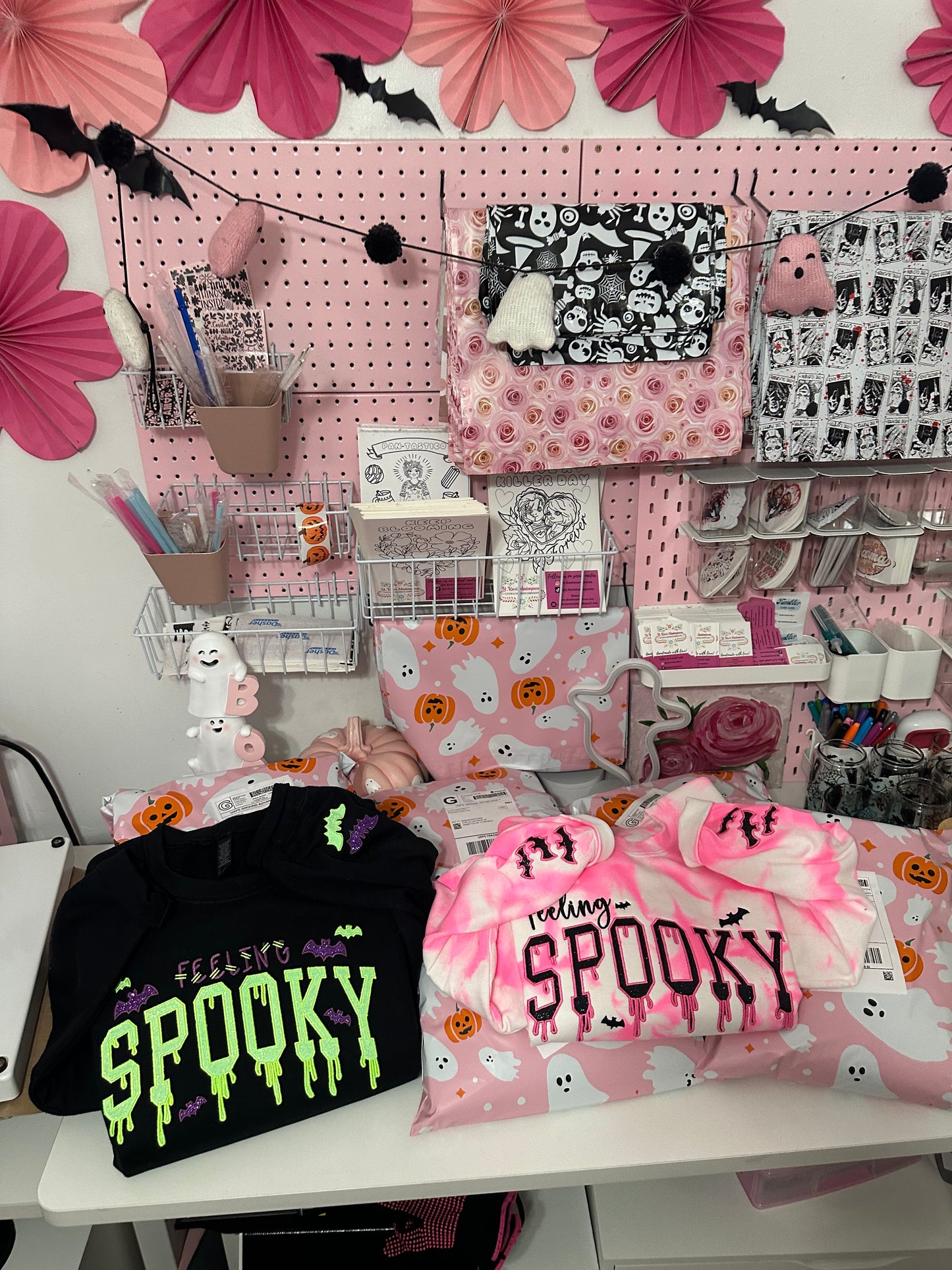 FEELING SPOOKY NEON PINK TIE DYE
