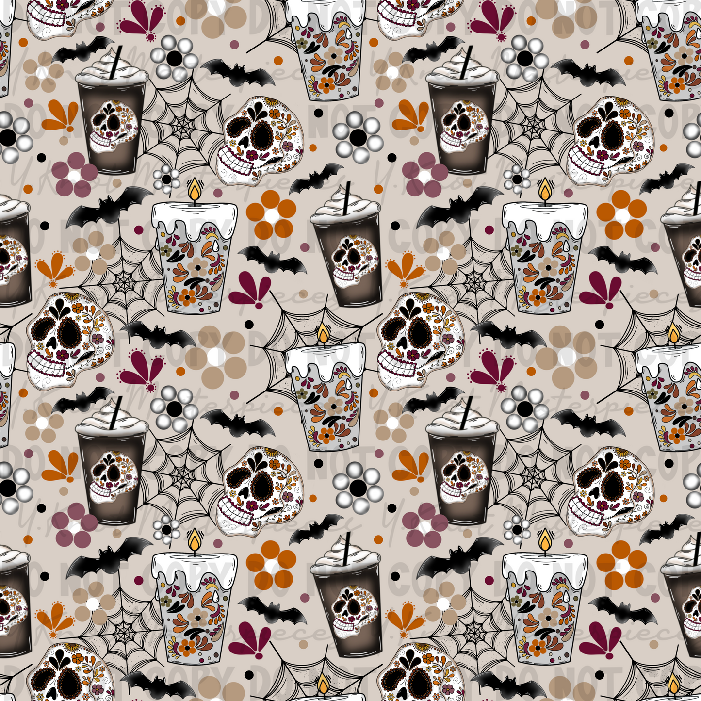 CALAVERA SEAMLESS PNG- EXCLUSIVE DESIGN