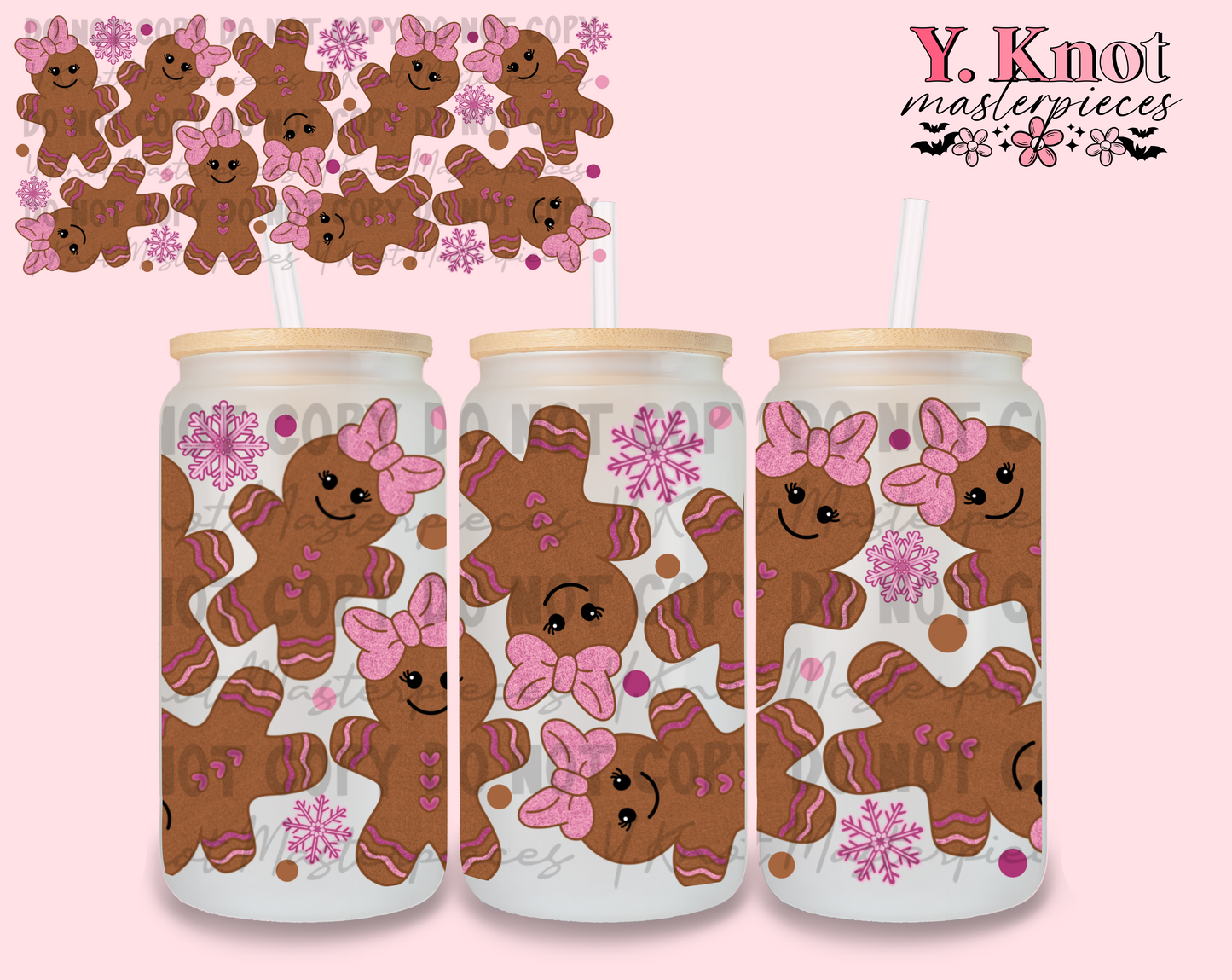 PINK GINGERBREAD 16oz LIBBEY WRAP PNG