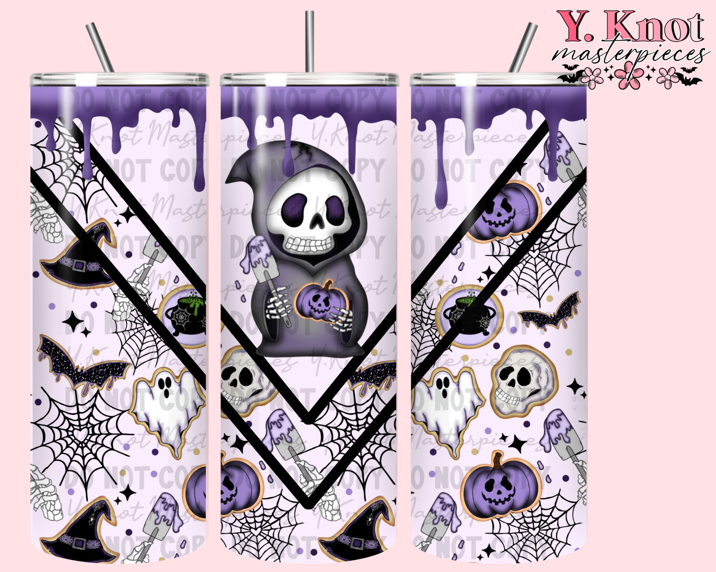 SPOOKIES & COOKIES 20oz 3 TUMBLER WRAP PNG- EXCLUSIVE DESIGN