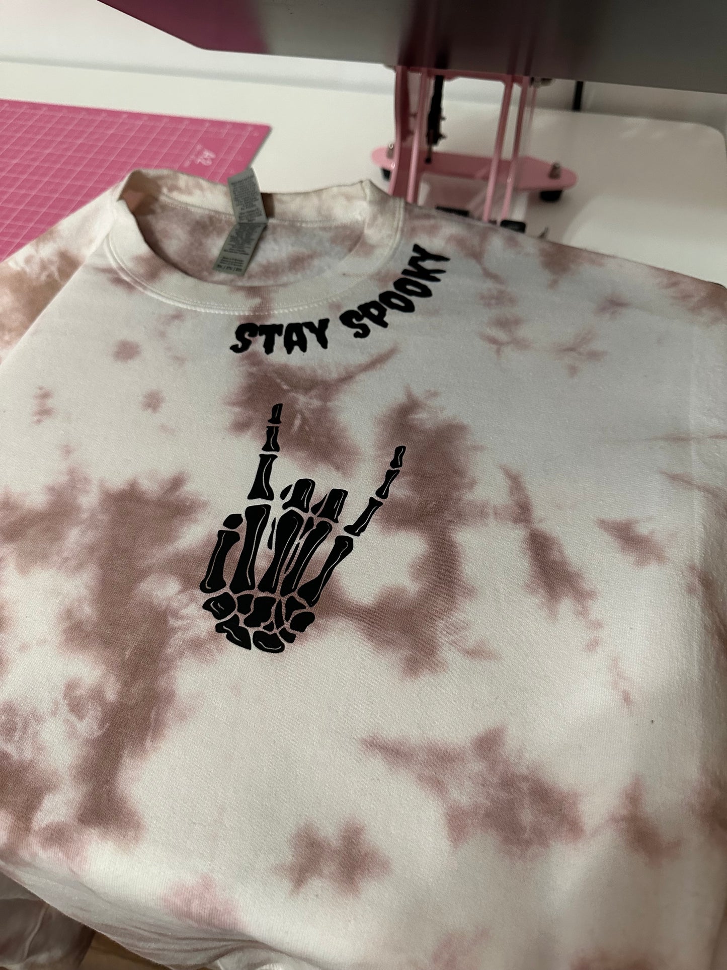 STAY SPOOKY TIE DYE FRONT & BACK SWEATSHIRT