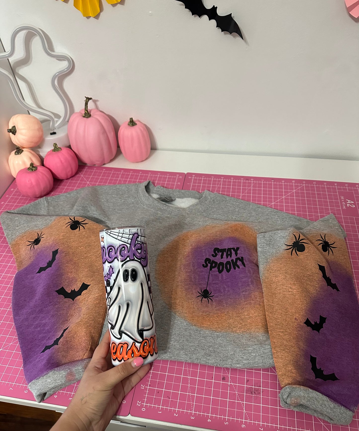 STAY SPOOKY COLORFUL FRONT & BACK SWEATSHIRT