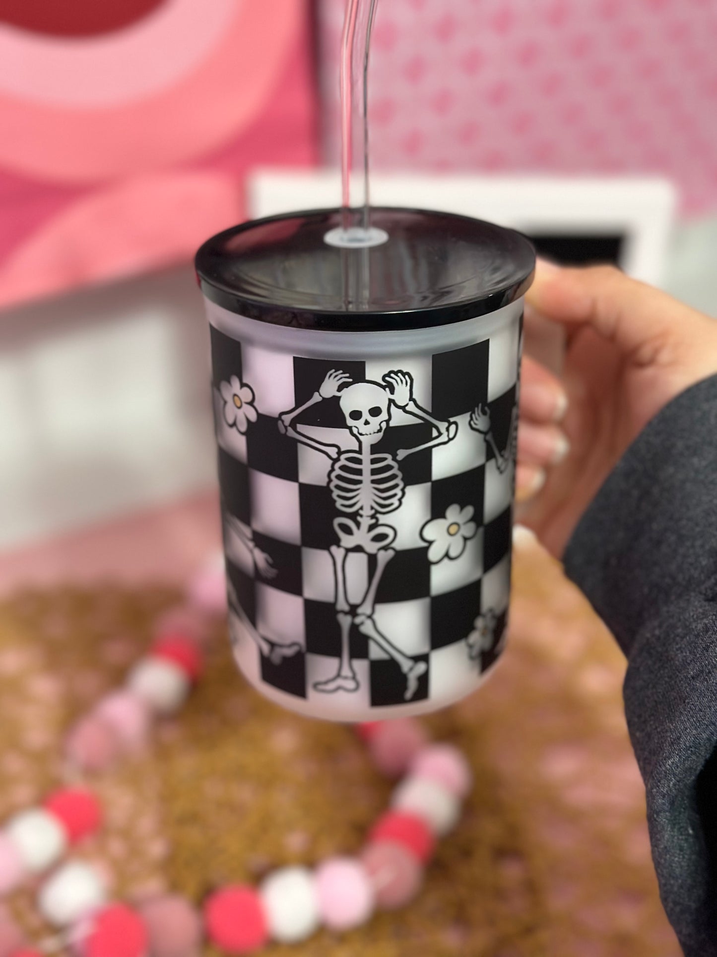 DANCING SKELETONS FROSTED MUG