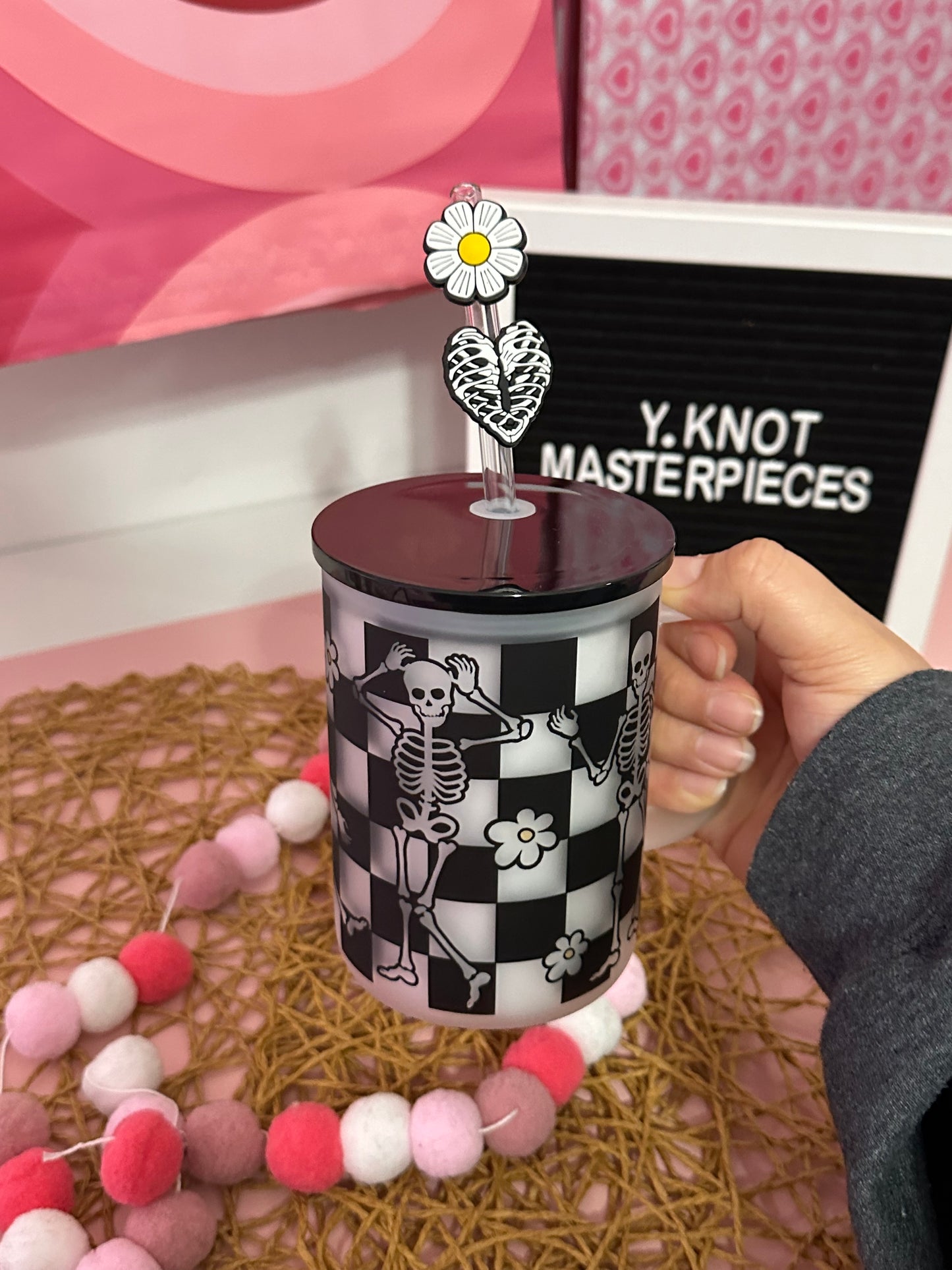 DANCING SKELETONS FROSTED MUG