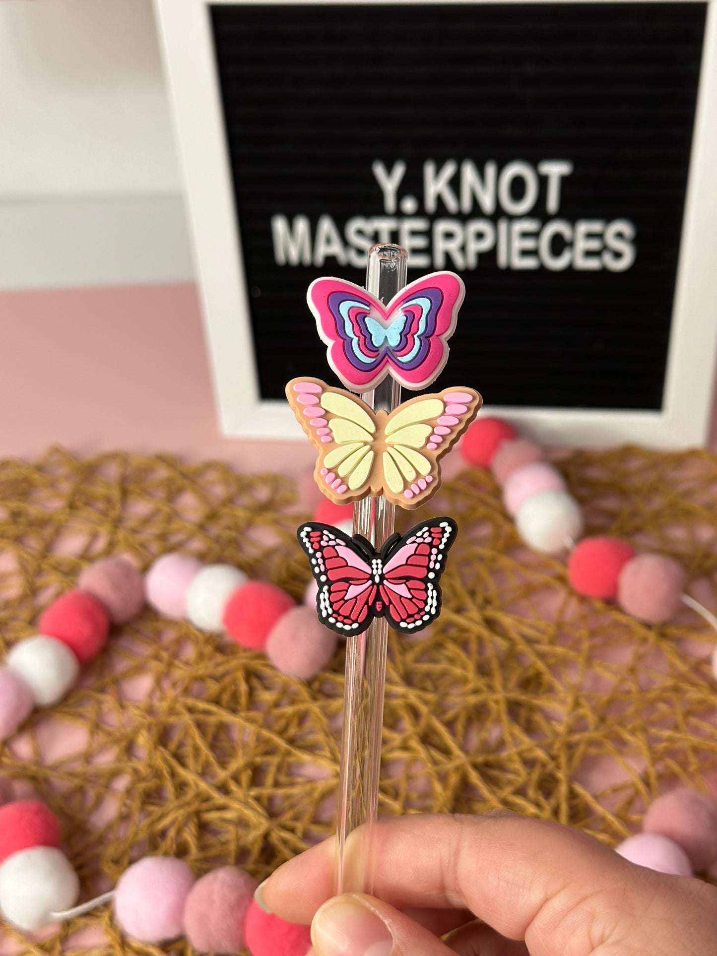 BUTTERFLY STRAW TOPPERS