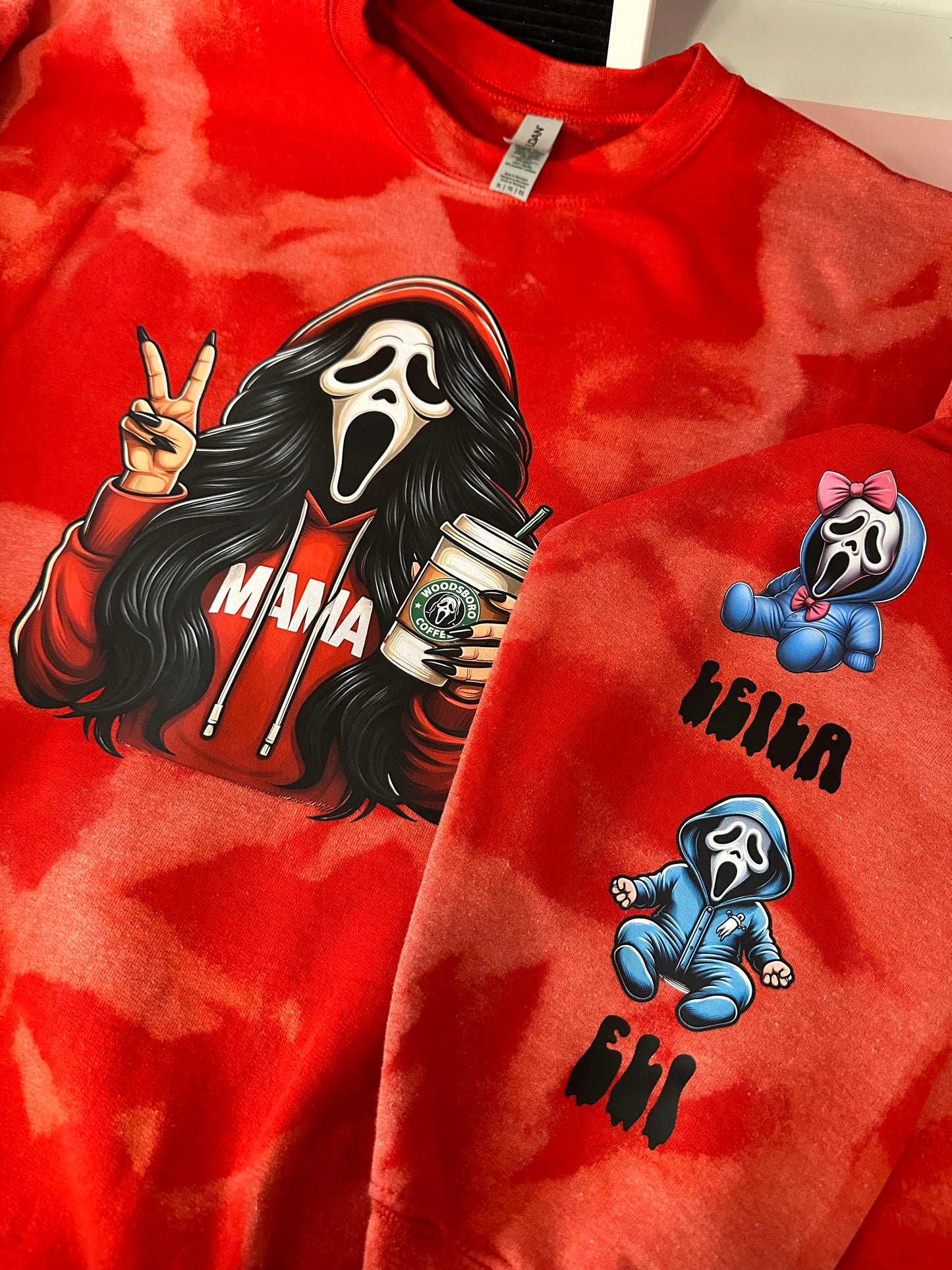 Horror Face Mama Bleached Sweater