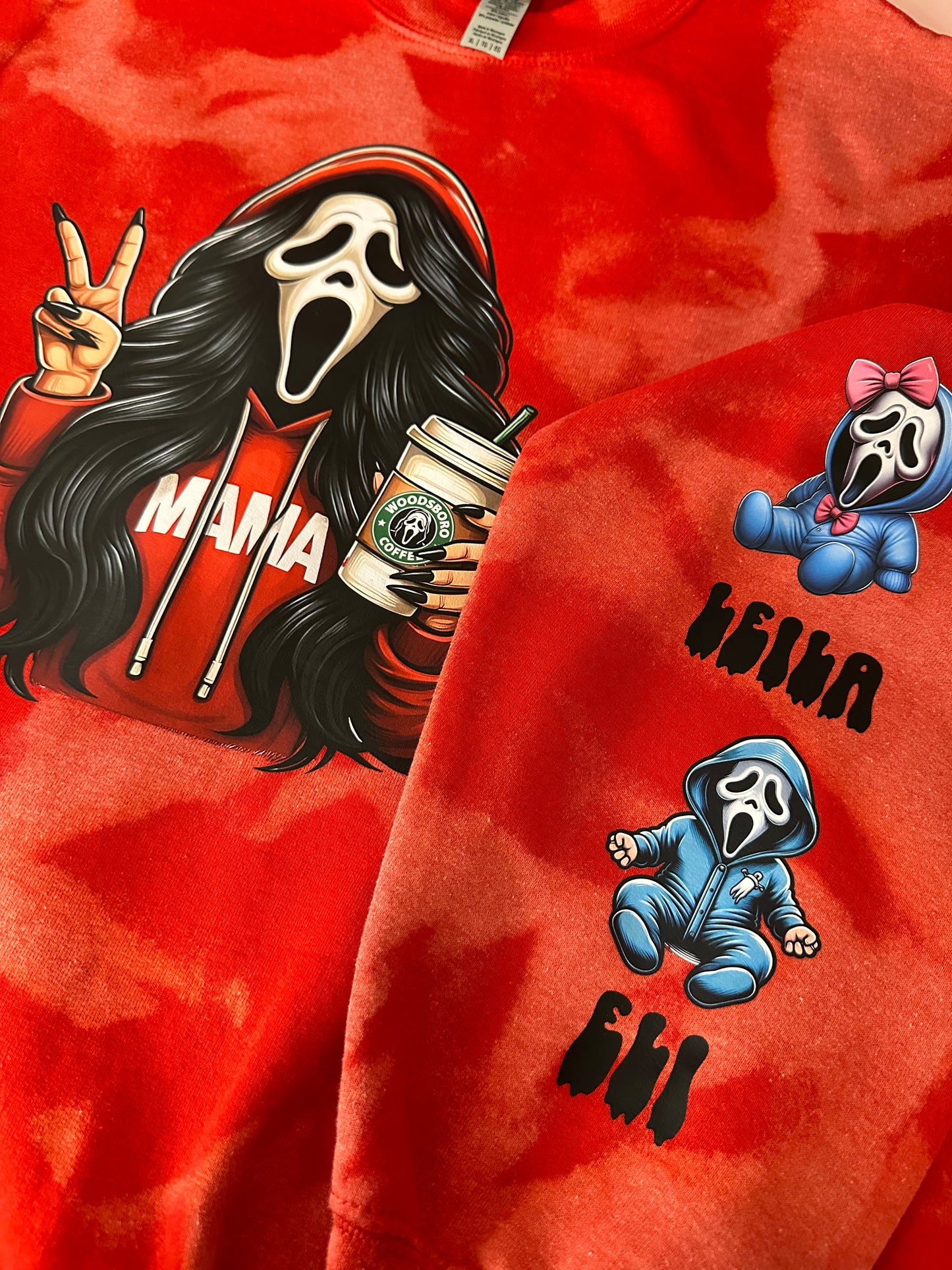 Horror Face Mama Bleached Sweater