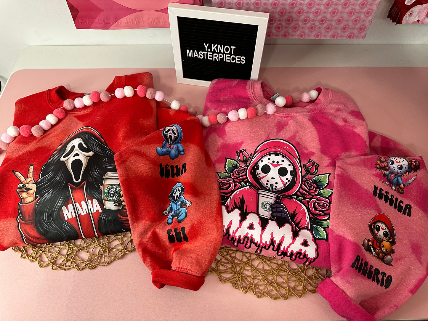 Horror Face Mama Bleached Sweater