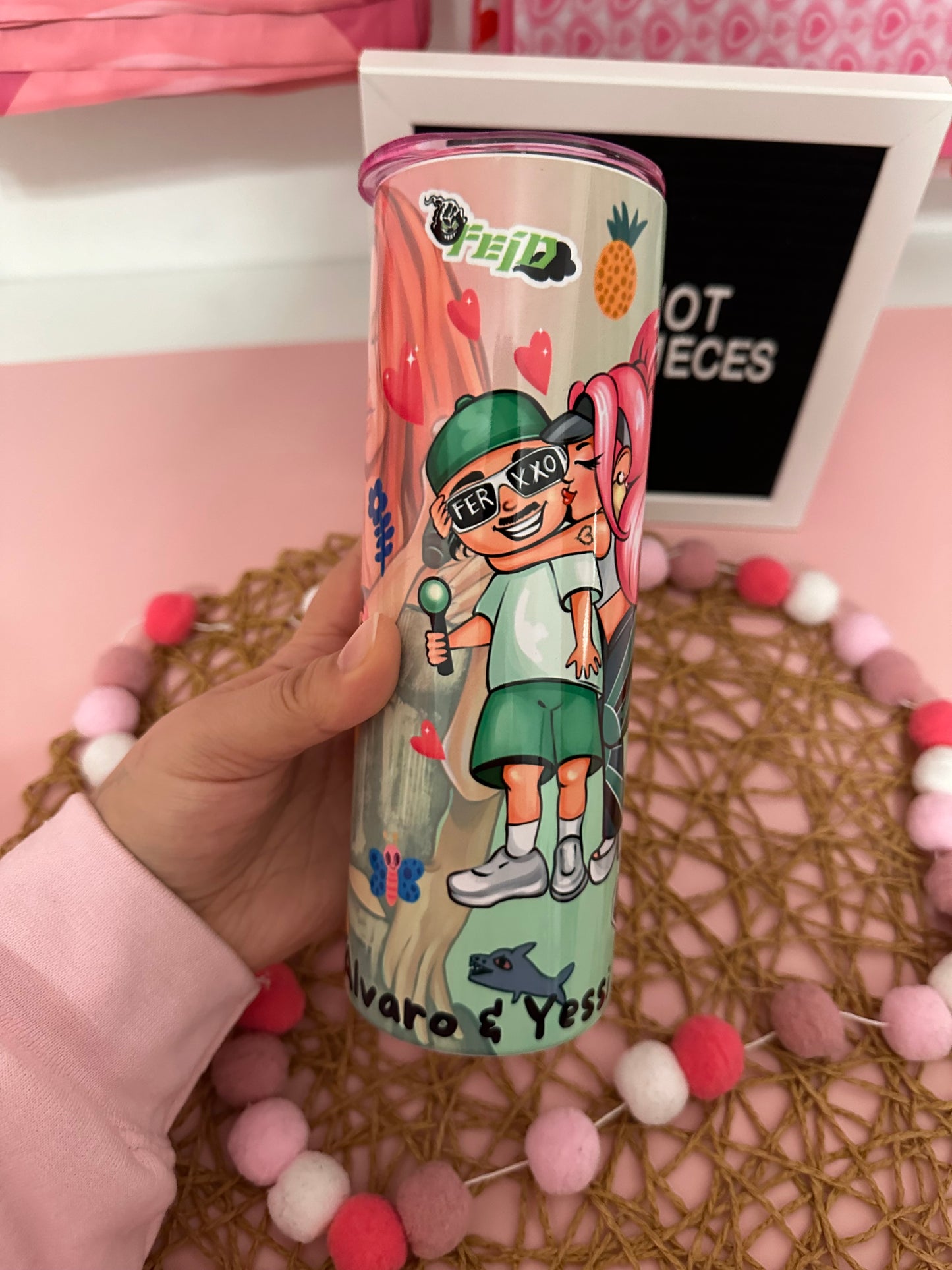 FEID & KAROL G CUSTOM TUMBLER