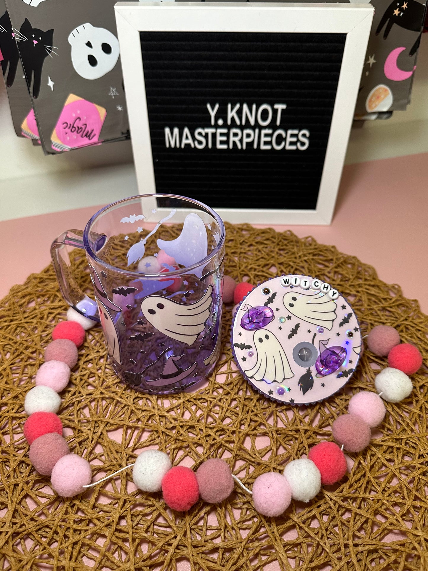 PURPLE WITCHY GLASS MUG