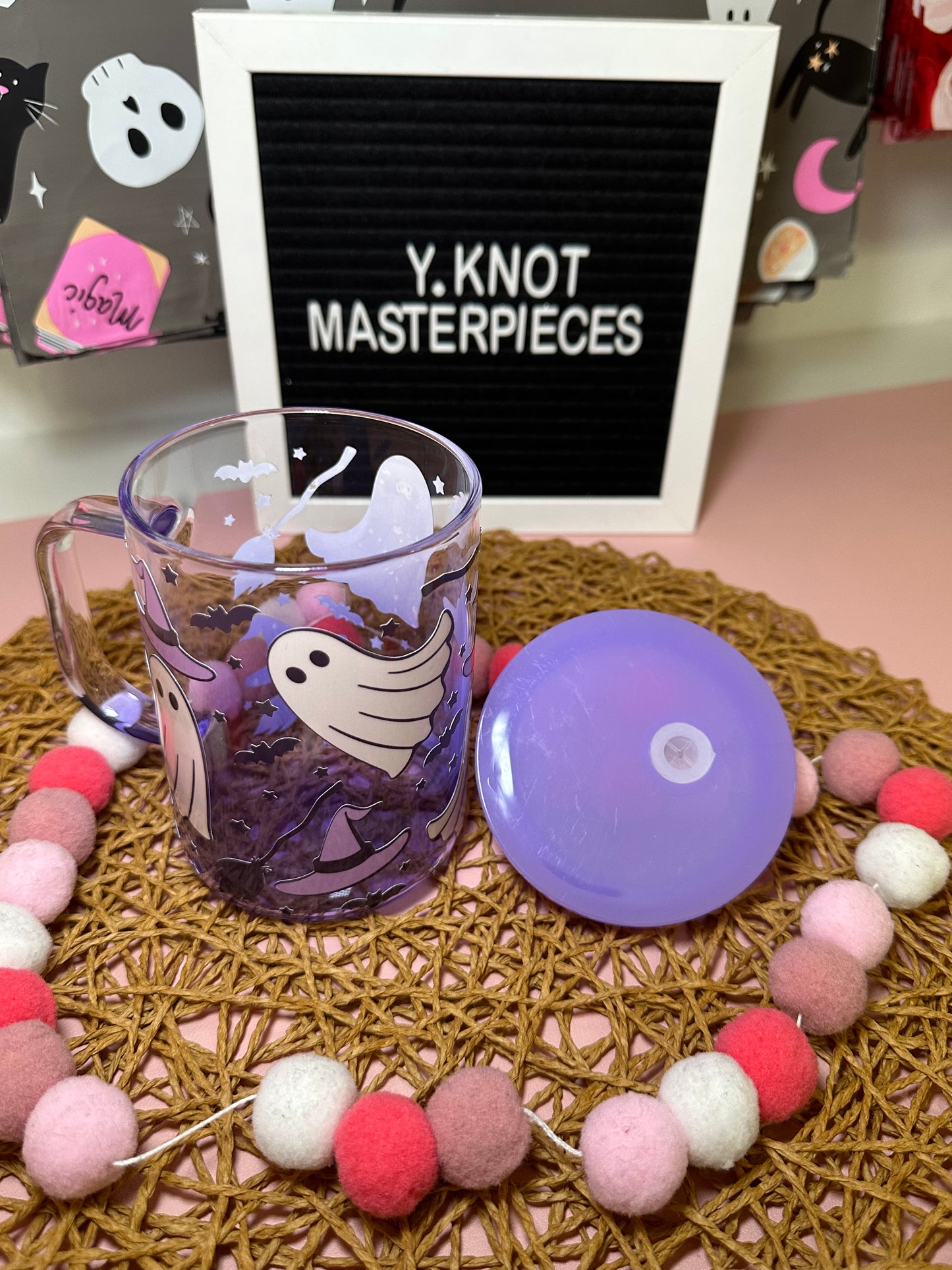 PURPLE WITCHY GLASS MUG