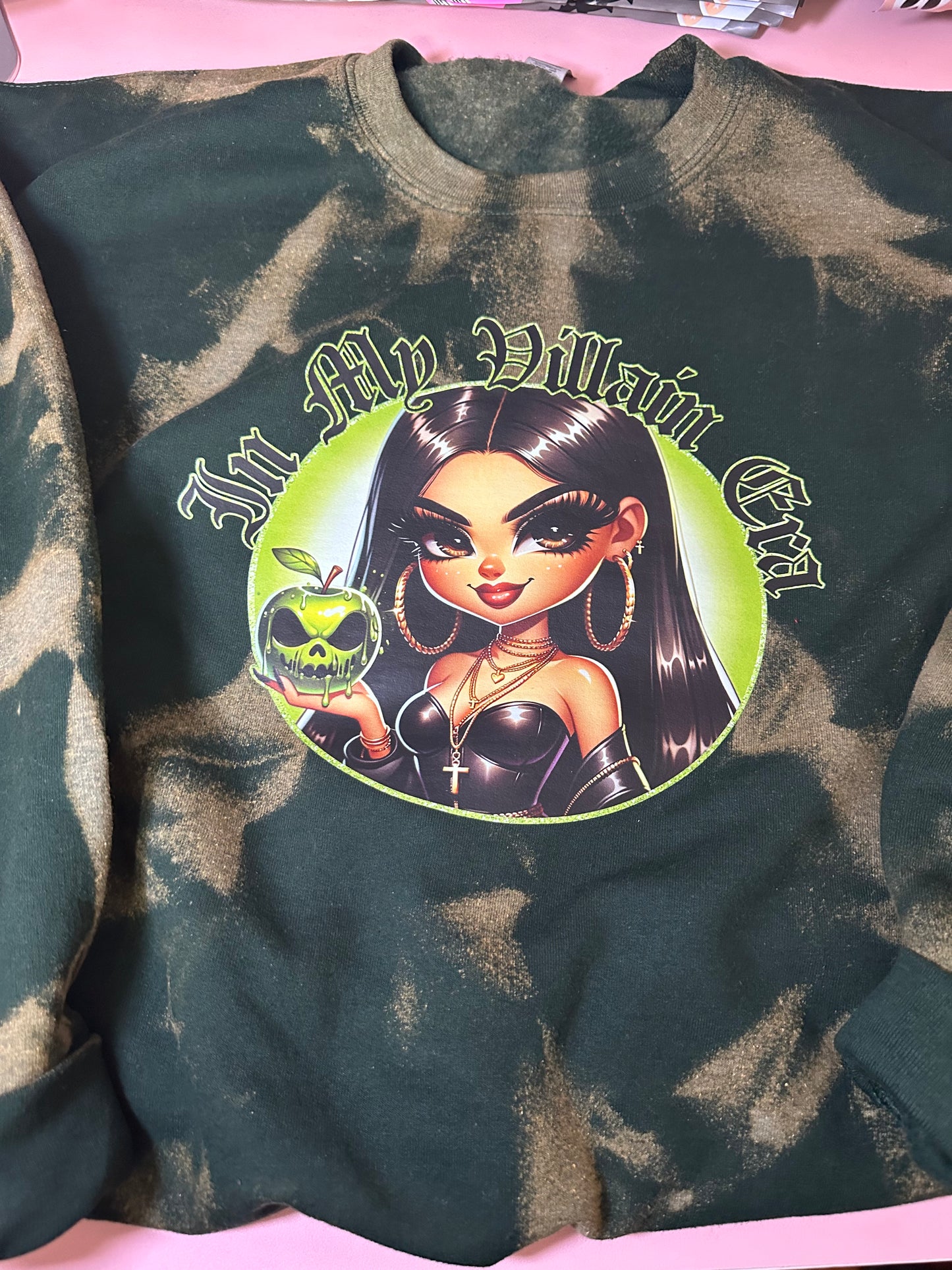 IN MY VILLAIN ERA BLEACHED SWEATER