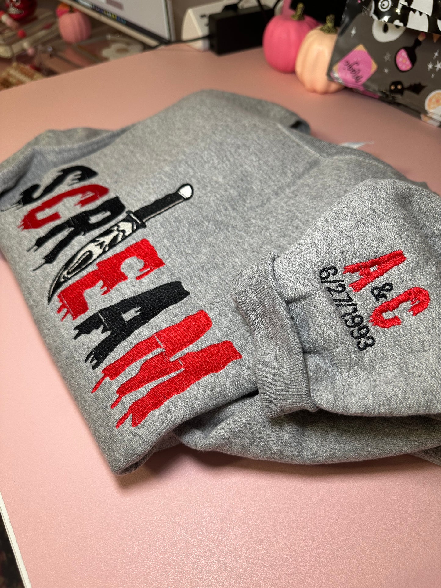 GHOSTFACE CUSTOMIZED EMBROIDERED SWEATSHIRT