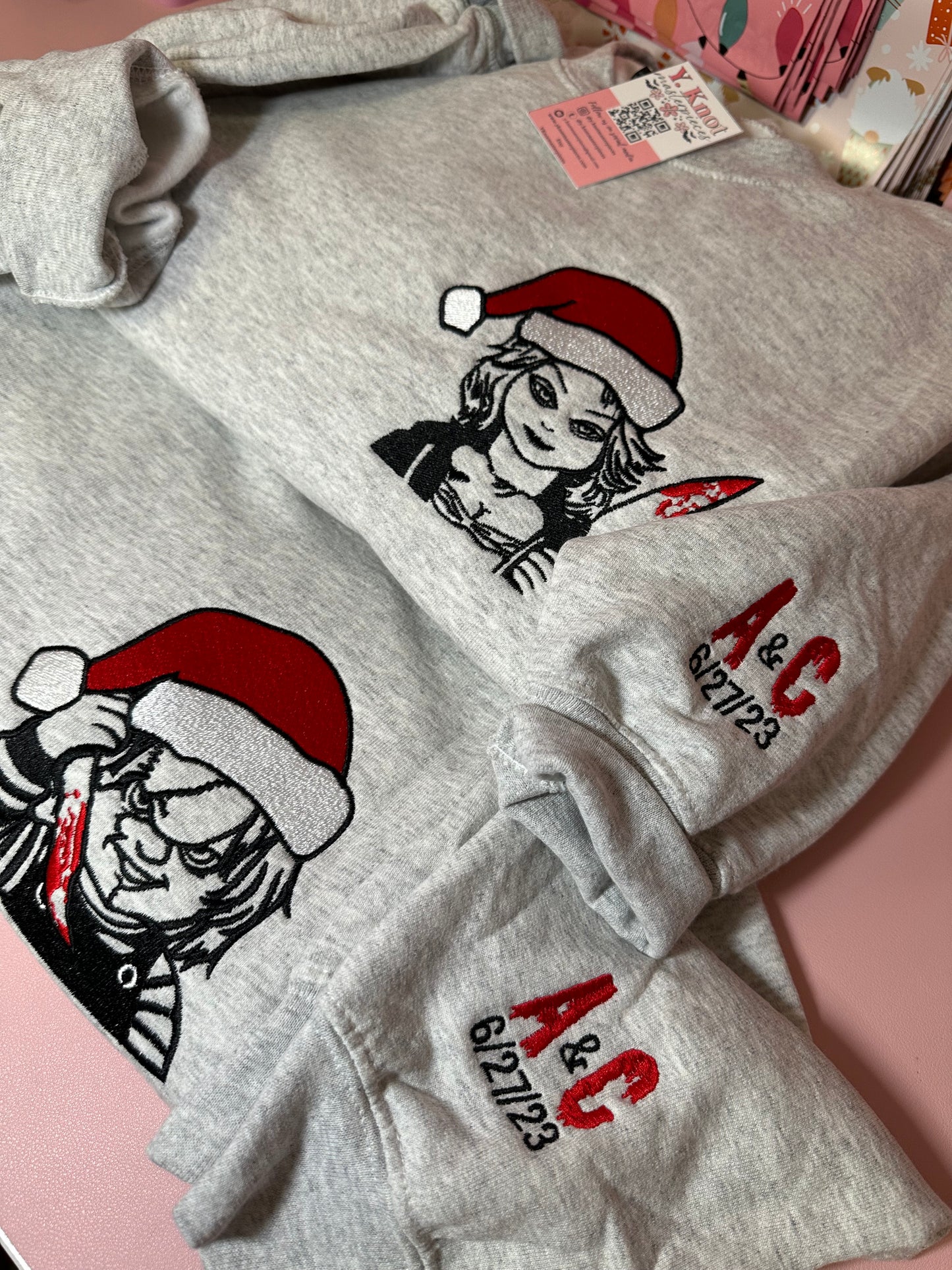 MERRY CHUKY AND BRIDE SWEATERS