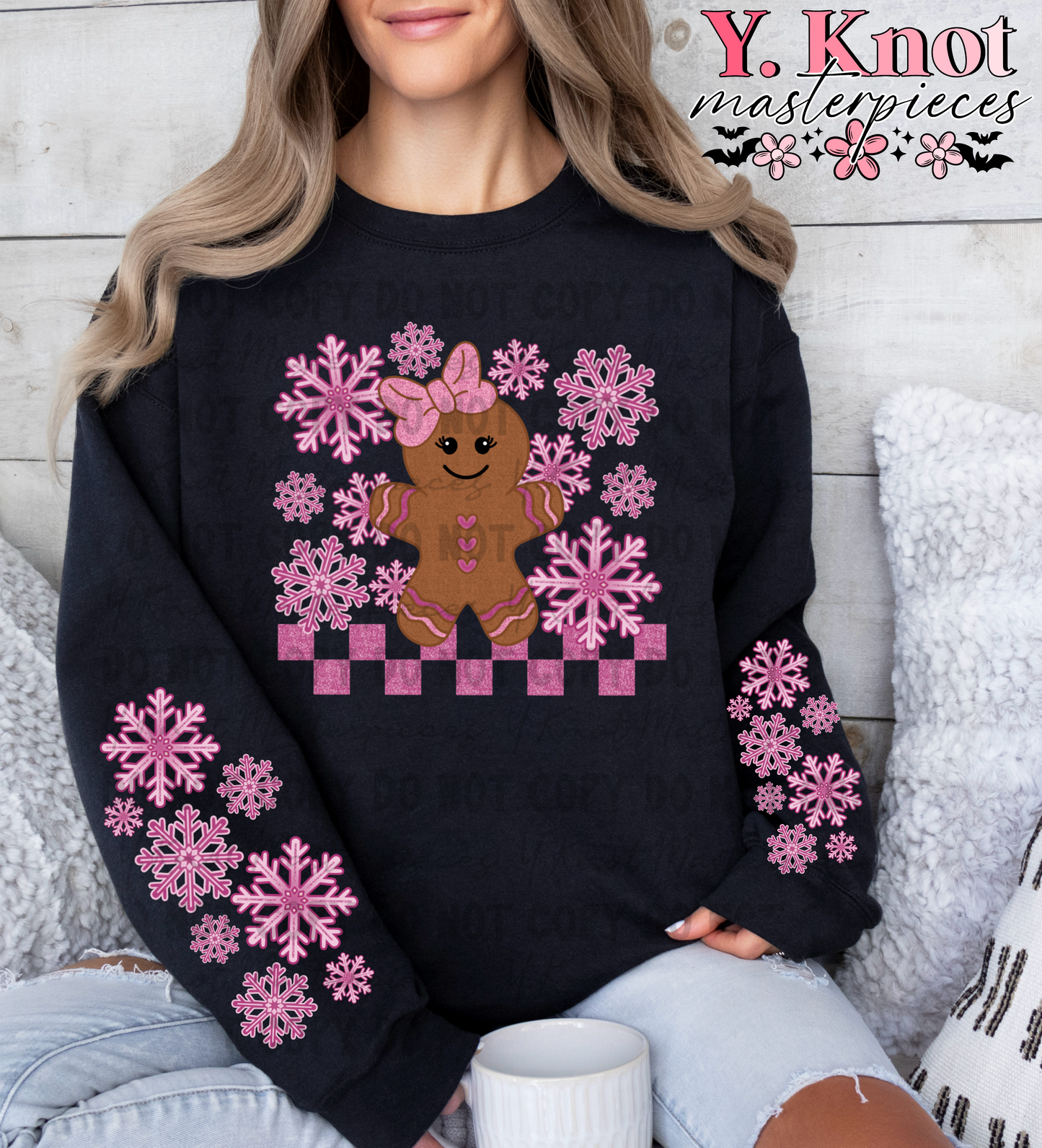 PINK GINGERBREAD WITH SLEEVES- PNG