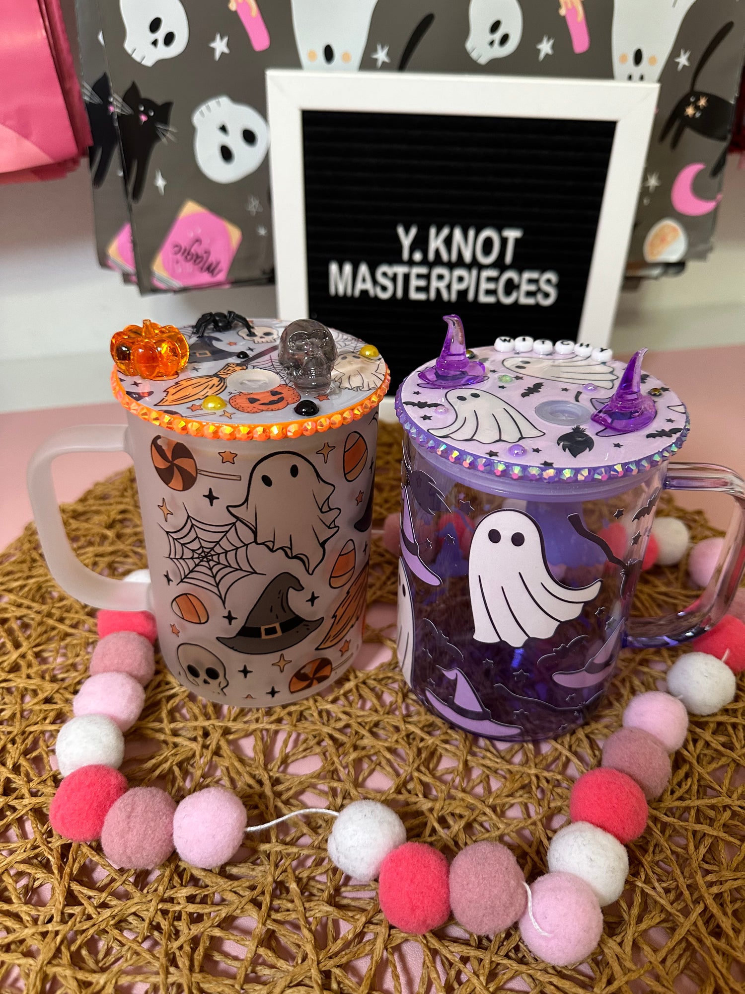 SPOOKY GLASS & STEEL MUGS