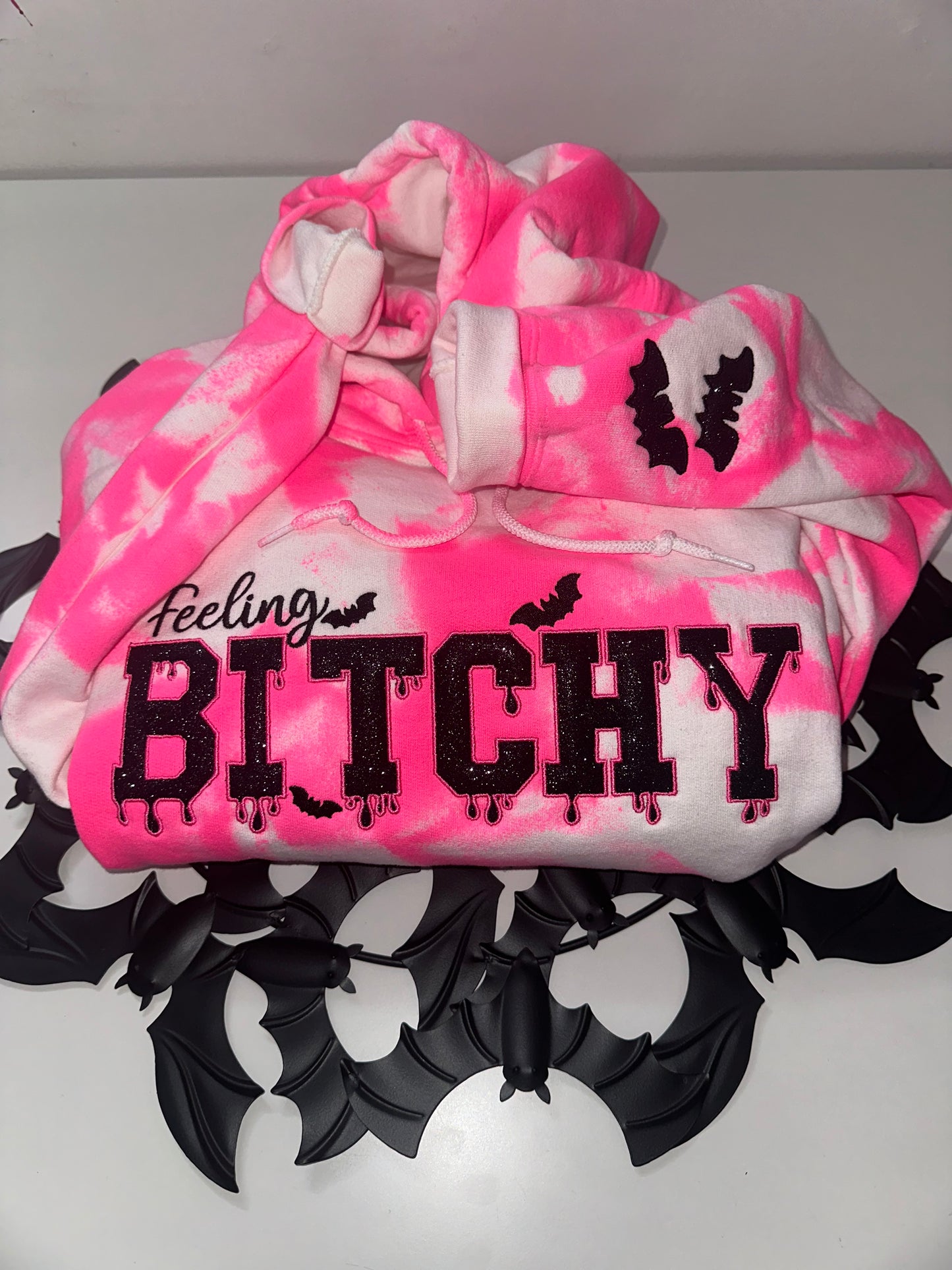 FEELING BITCHY NEON PINK TIE DYE