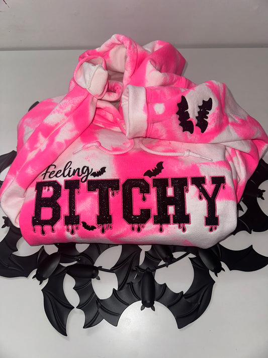 FEELING BITCHY NEON PINK TIE DYE