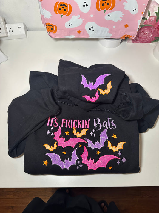 IT’S FRICKIN’ BATS EMBROIDERED HOODIE