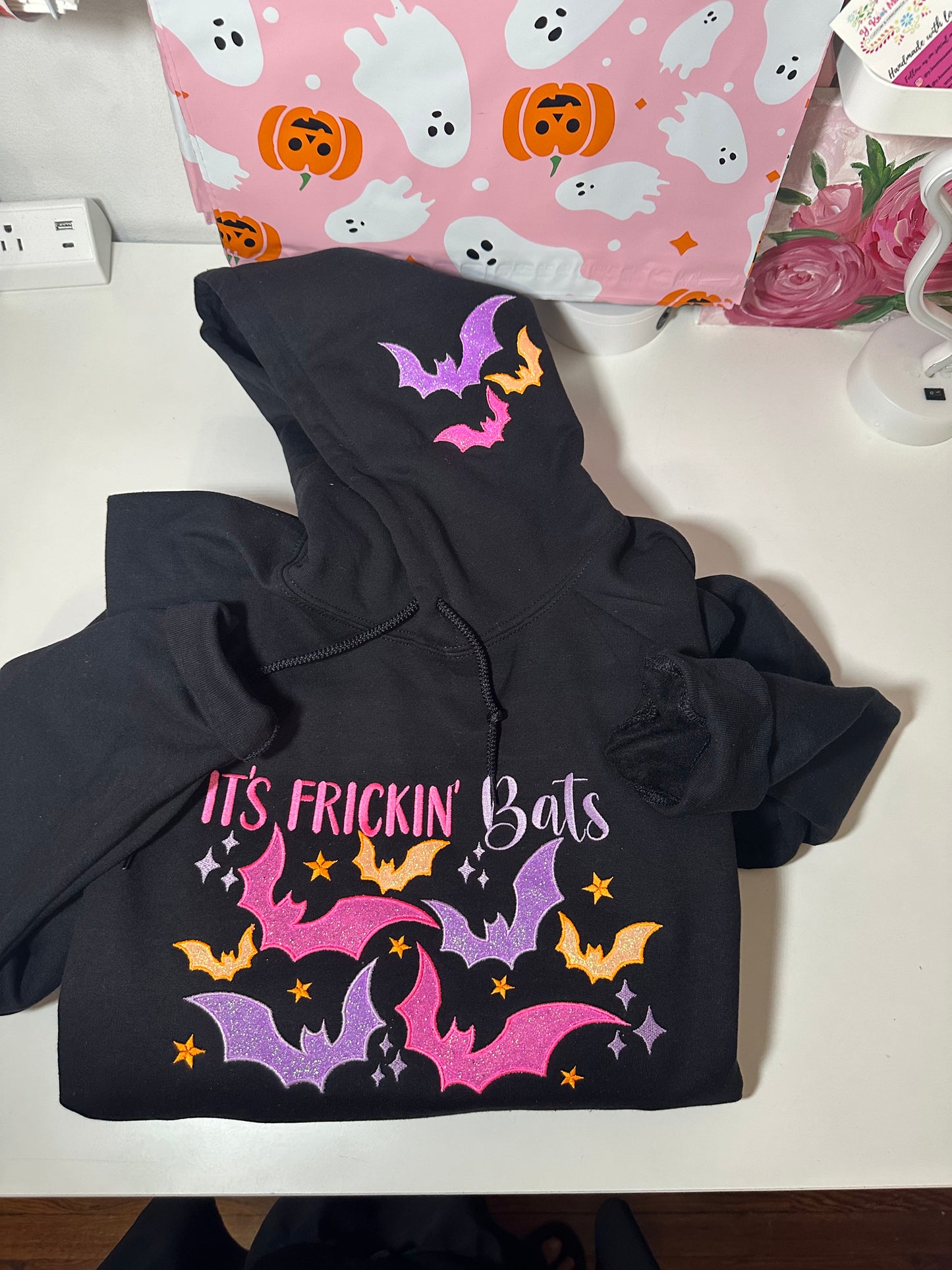 IT’S FRICKIN’ BATS EMBROIDERED HOODIE