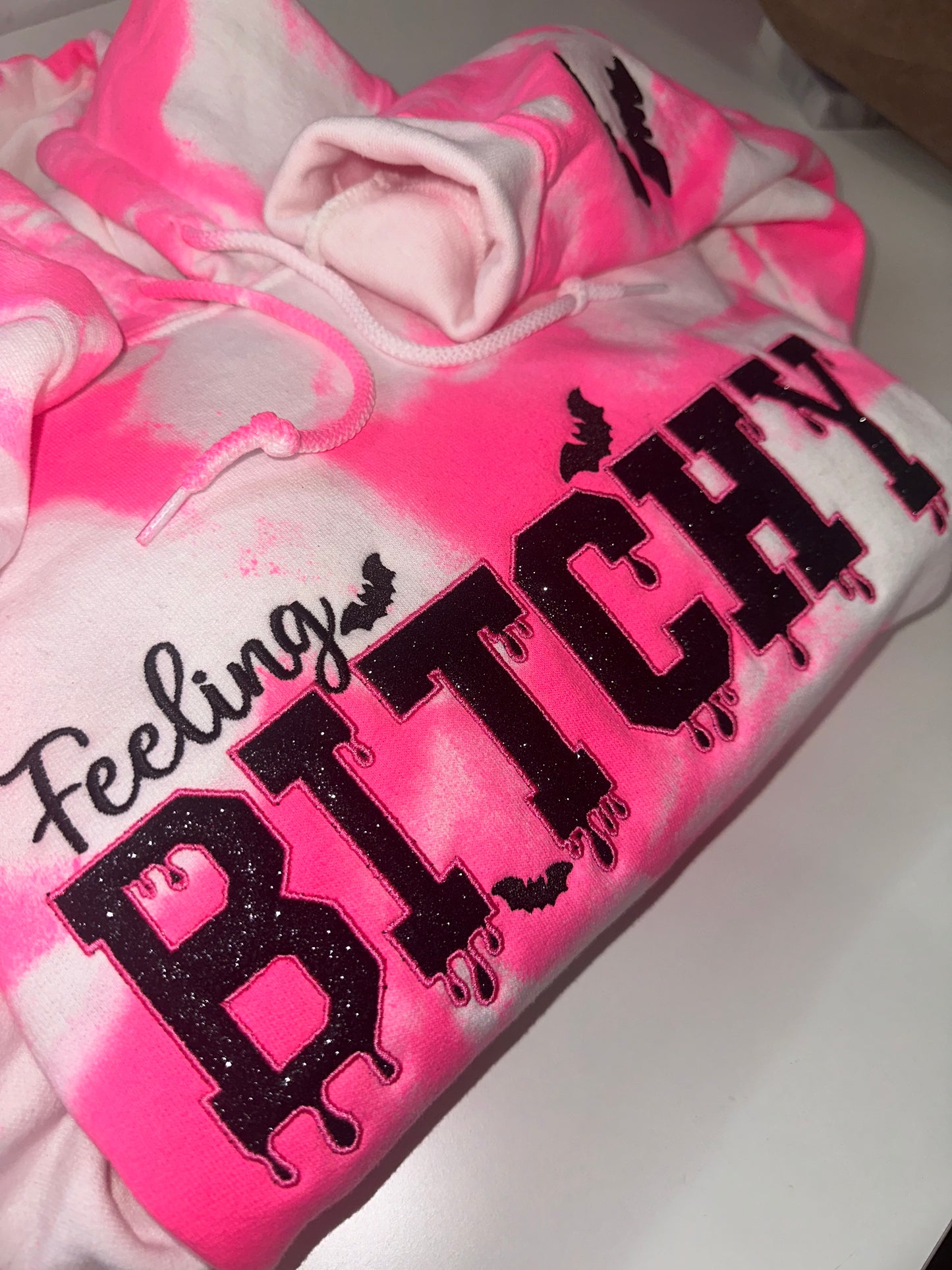 FEELING BITCHY NEON PINK TIE DYE