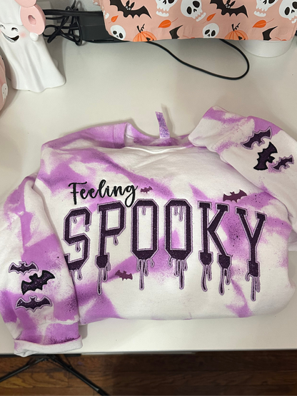 FEELING SPOOKY PURPLE TIE DYESWEATER & HOODIE