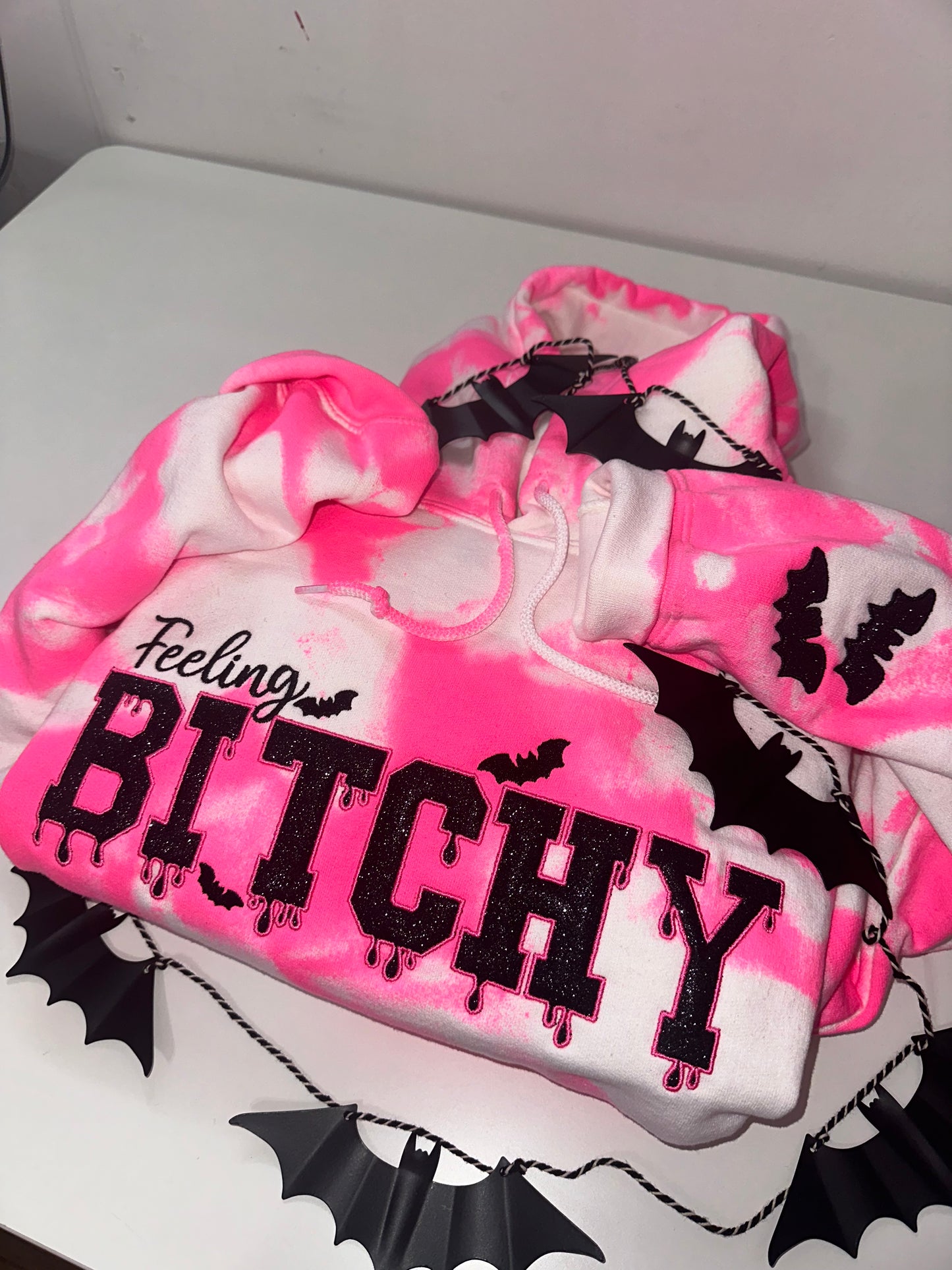 FEELING BITCHY NEON PINK TIE DYE