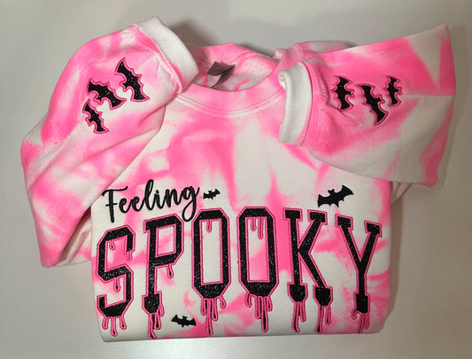 FEELING SPOOKY NEON PINK TIE DYE