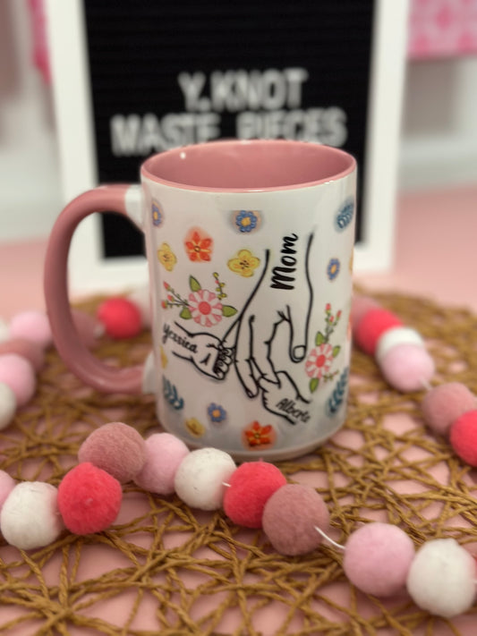 MOM PINK PASTELS CUSTOM MUG