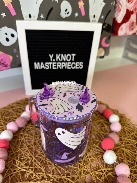 PURPLE WITCHY GLASS MUG