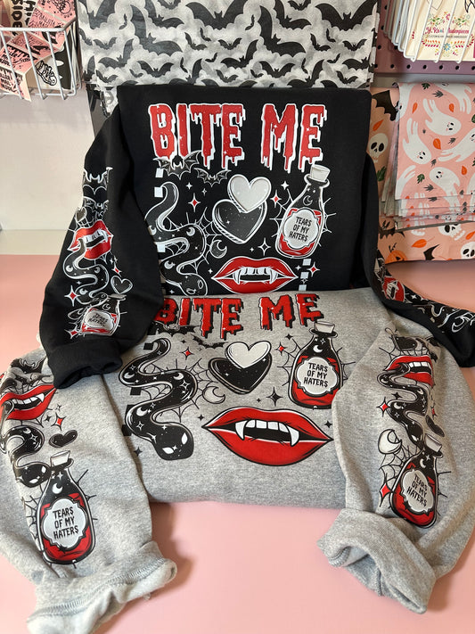 BITE ME SWEATER- 2 COLOR OPTIONS