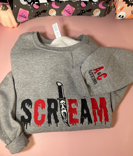 GHOSTFACE CUSTOMIZED EMBROIDERED SWEATSHIRT