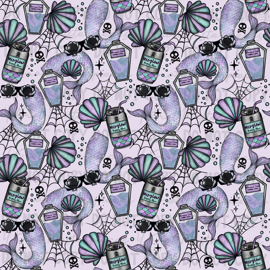 SPOOKY MERMAID SEAMLESS- PNG BUNDLE
